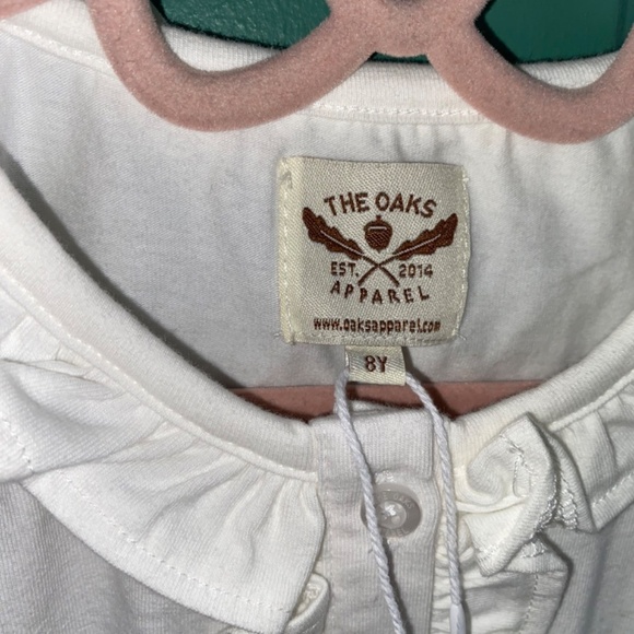 The oaks girls new nwt white top size 8 - Picture 5 of 6